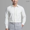 เสื้อเชิ้ต ช แขนยาว ผ้าทอมือ ขาว