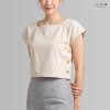 เสื้อครอปคอเหลี่ยมผ้าทอมือ ฝ้ายโป้งกิ่ว ขาว