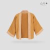 เสื้อคลุมกิโมโนฝ้ายเข็นมือ-สั้น สีธรรมชาติ