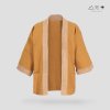 เสื้อคลุมกิโมโนฝ้ายเข็นมือ-ยาว สีธรรมชาติ