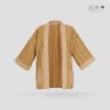 เสื้อคลุมกิโมโนฝ้ายเข็นมือ-ยาว ทอลายไม้