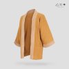 เสื้อคลุมกิโมโนฝ้ายเข็นมือ-ยาว สีธรรมชาติ