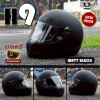 หมวกกันน็อคเต็มใบ ทรงวินเทจ Soman H9 Matt Black