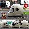 หมวกกันน็อคเต็มใบ ทรงวินเทจ Soman H9 PEARL WHITE