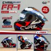 หมวกกันน็อคเต็มใบยกคาง CYRIL รุ่น FR-1ลาย X-FROCE แถมฟรีชิวดำ (เฉพาะหมวก)