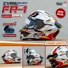หมวกกันน็อคเต็มใบยกคาง CYRIL รุ่น FR-1 CROSS WHITEแถมฟรีชิวดำ (เฉพาะหมวก)