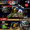 หมวกกันน็อกเต็มใบ RD CZR ลาย Bio 19 DARKGREY