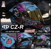 หมวกกันน็อกเต็มใบ RD CZR ลาย RAPPER ฟ้าเงา