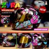 หมวกกันน็อกเต็มใบ INDEX ZYRA JR ลาย3 MONSTER สีขาว