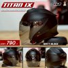 หมวกกันน็อกครึ่งใบ INDEX TITAN IX สีดำกึ่งเงากึ่งด้าน