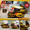 หมวกกันน็อกเต็มใบ NHK K5R ลาย Onisuke Black Gold Grossy