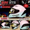หมวกกันน็อกเต็มใบ Soman SM973 ลาย Shinning blue pink two tone