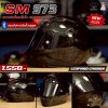 หมวกกันน็อกเต็มใบ Soman SM973 ลาย Leopard Carbon