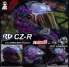 หมวกกันน็อกเต็มใบ RD CZR ลาย STEALTH BOT น้ำเงิน