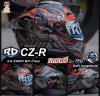 หมวกกันน็อกเต็มใบ RD CZR ลาย STEALTH BT ดำแดง