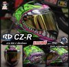 หมวกกันน็อกเต็มใบ RD CZR ลาย  BIO-2 Green neon เขียว
