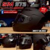 หมวกกันน็อกเต็มใบ Soman SM973 ลาย Regular Matte Black