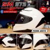 หมวกกันน็อกเต็มใบ Soman SM973 ลาย Pearl White