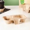 Cup Holder Tray Molded Pulp Double Slots