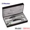 เครื่องมือส่องหลอดลม Laryngoscope รุ่น R8080 Ri-Modul Macintosh (Fiber Optic) , blade โค้ง 2,3,4 XL 2.5V C Handle (แบบไม่หุ้มท่อนำแสง) Riester , Germany
