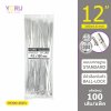 เคเบิ้ลไทร์ สแตนเลส 304 ความยาว 12 นิ้ว x กว้าง 4.6 มิลลิเมตร แบบมาตรฐาน (แพ็คใหญ่ 100 เส้น/แพ็ค)
