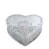 Pewter Heart Box Flower