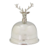 Porcelain Butter Dish w/Pewter Antler Lid