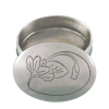 Pewter Oval Box Flower