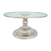 Glass Cake Stand 30 cms. / Pewter Decorate