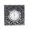 Table Square Clock / Pewter Décor_Rose