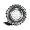 Table Clock / Pewter Décor_Flower