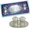 Pewter Salt & Pepper w/ Under Tray in Gift Box