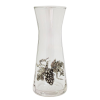 Glass Carafe / Pewter Grape Décor