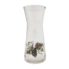 Glass Carafe / Pewter Grape Décor