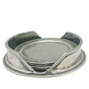 Pewter Set Coaster 6 pcs. With Caddy