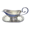 Pewter Gravy Boat with Tray Set