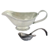 Pewter Gravy Boat w/ Spoon