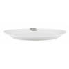 Porcelain Oval Plate w/Pewter_Ginkgo Leaf