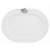 Porcelain Oval Platter w/Pewter_Ginkgo Leaf