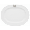 Porcelain Oval Platter w/Pewter_Ginkgo Leaf