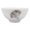 Porcelain SM Bowl w/Pewter_Ginkgo Leaf