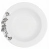 Porcelain Cereal Bowl w/Pewter_Ginkgo Leaf