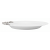 Porcelain Winde Rim Plate w/Pewter_Ginkgo Leaf