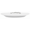 Porcelain Oval Plate w/Pewter_Ginkgo Leaf