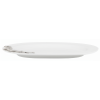 Porcelain Oval Platter w/Pewter_Ginkgo Leaf