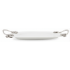 Porcelain Oblong Platter w/Pewter_Ginkgo Leaf