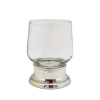 Old Fashion Whiskey Glass w/Pewter Base