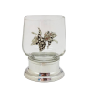 Old Fashion Whiskey Glass w/Pewter Base n Grape Medal