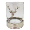 Brandy Glass W/ Pewter Base_Deer Medal