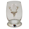 Madison Hi Ball Glass Pewter Base Bead w/Deer Medal